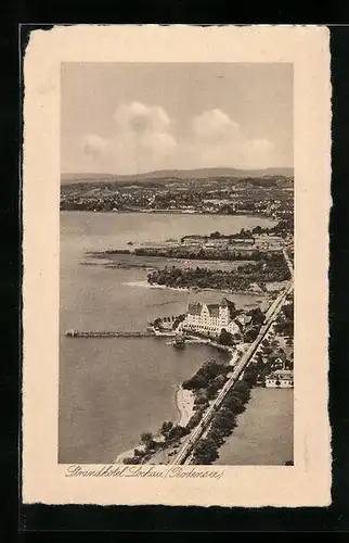 AK Lochau am Bodensee, Totalansicht mit Strandhotel