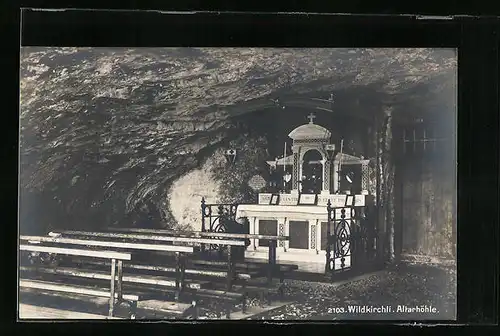 AK Wildkirchli, Partie in der Altarhöhle