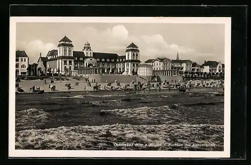 AK Binz a. Rügen, Kurhaus mit Konzertplatz