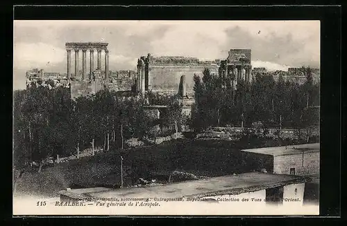 AK Baalbek, Vue générale de l`Acropole