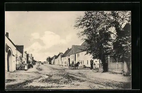 AK Siebenhausen b. Jessnitz, Strassenpartie mit Beerenweinkelterei