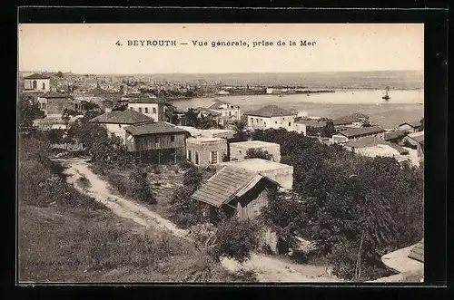 AK Beyrouth, Vue generale, prise de la Mer