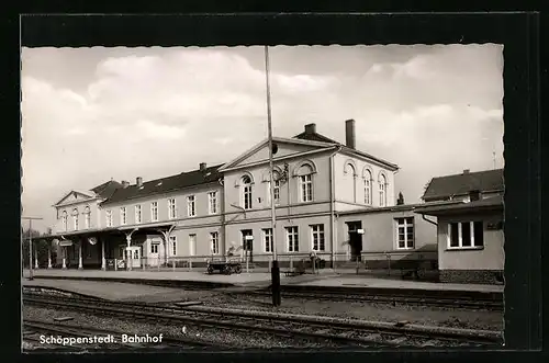 AK Schöppenstedt, Bahnhof von der Gleisseite