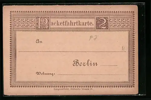 AK Berlin, Private Stadtpost Neue Berliner Omnibus- und Packetfahrt AG