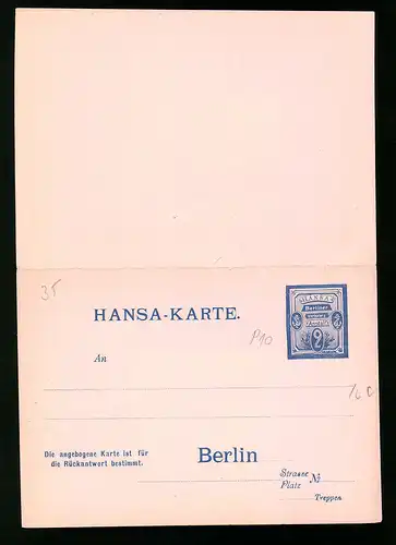 Klapp-AK Berlin, Private Stadtpost Hansa