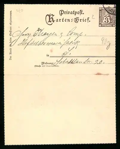 AK Berlin, Private Stadtpost, Berliner Privatpost Spedition AG