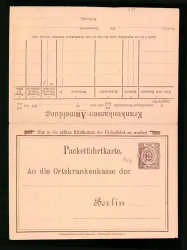 Klapp-AK Berlin, Private Stadtpost, Neue Berliner Omnibus- u. Packetfahrt AG