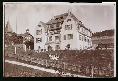 Fotografie Brück & Sohn Meissen, Ansicht Bärenfels / Erzg., Blick auf das Landhaus Steiger, Gartenseite