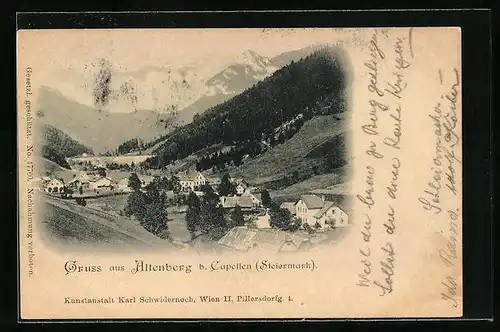 AK Altenberg b. Kapellen, Panorama der Ortschaft