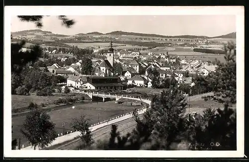 AK Kaplitz, Ortsansicht aus der Vogelschau