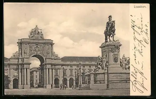 AK Lissabon, Praca do Comercio, Denkmal