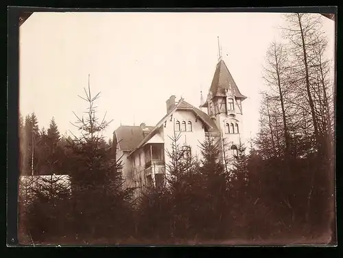 Fotografie Brück & Sohn Meissen, Ansicht Marienbad, Blick auf die Villa Wald-Idylle