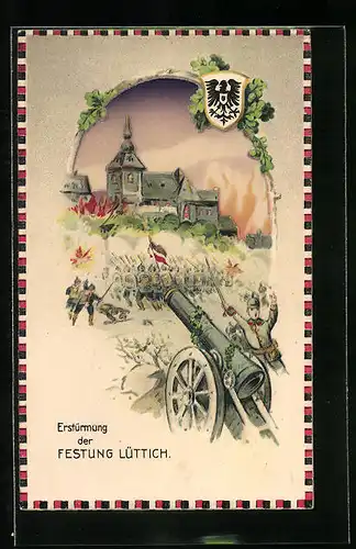 AK Lüttich, Erstürmung der Festung, Halt gegen das Licht, Propaganda 1. Weltkrieg