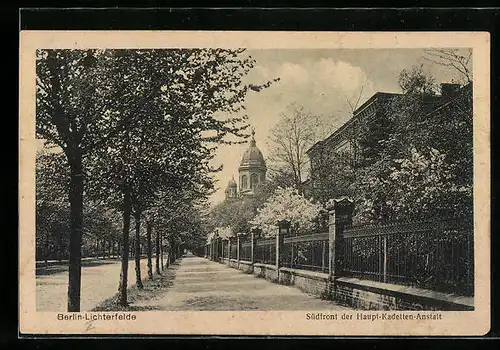 AK Berlin-Lichterfelde, Südfront der Haupt-Kadetten Anstalt