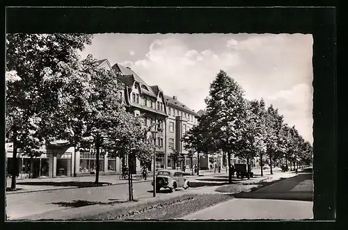 AK Senftenberg / Niederlausitz, Blick in die Bahnhofstrasse