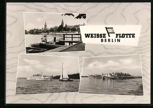 AK Berlin, Weisse Flotte, Ausflugsdampfer Heinrich Zille, Köpenick und Johannes R. Becher, Müggelsee