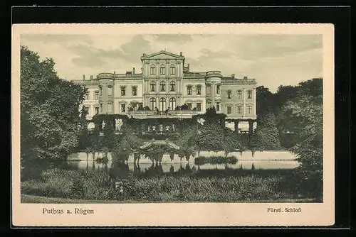 AK Putbus / Rügen, Blick zum Fürstl. Schloss