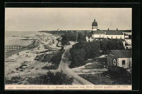 AK Arendsee i. M., Strand mit Kurhaus