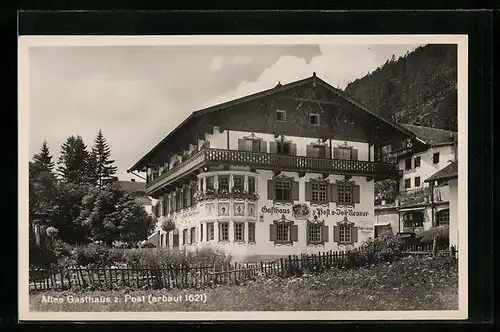 AK Wallgau, Gasthaus zur Post