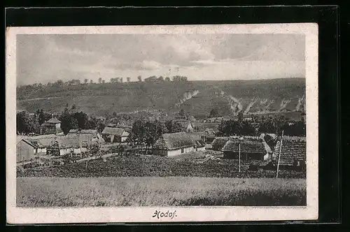 AK Hodof, Totale von der Bergwiese aus gesehen