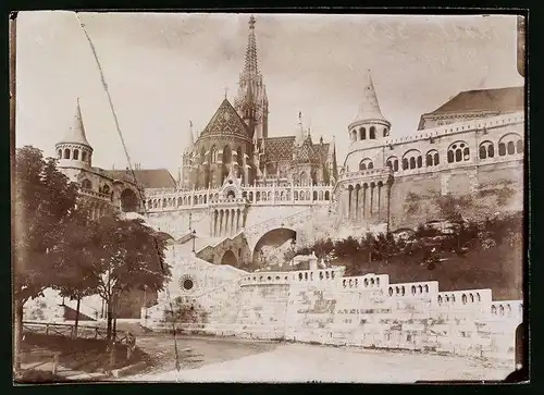 Fotografie Brück & Sohn Meissen, Ansicht Budapest, Blick auf die Matyasstiege / Matyaslepcso