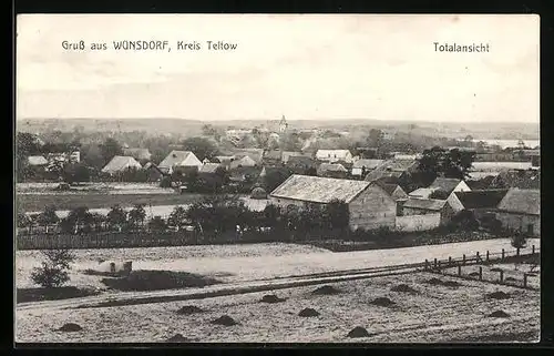 AK Wünsdorf, Totalansicht der Gemeinde