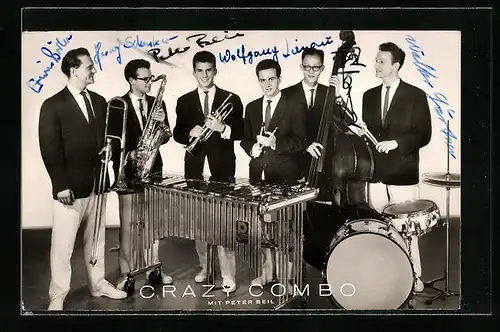 AK Musiker Peter Beil mit seiner Crazy Combo, Autograph