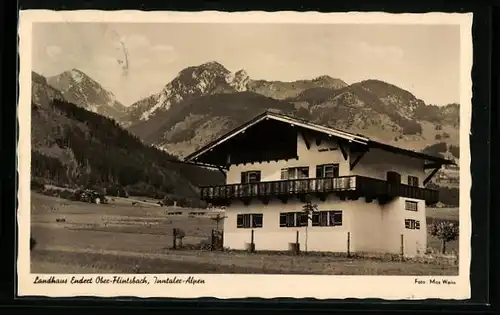 AK Oberflintsbach /Inn, Pension Landhaus Endert mit Inntaler Alpen