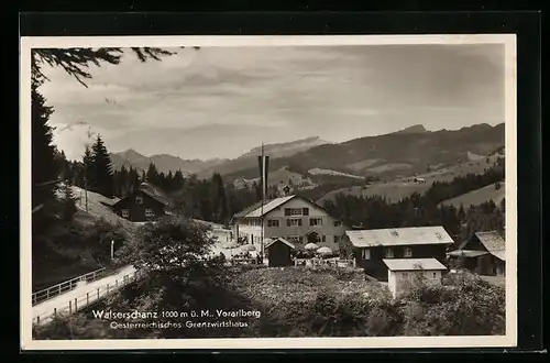 AK Walserschanz, Österreichisches Grenzwirtshaus