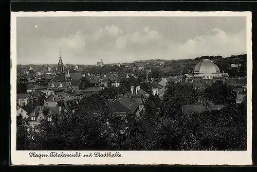 AK Hagen, Totalansicht mit Stadthalle