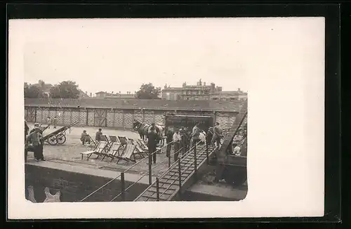 Foto-AK Bordeaux, Quai de la Douane um 1900