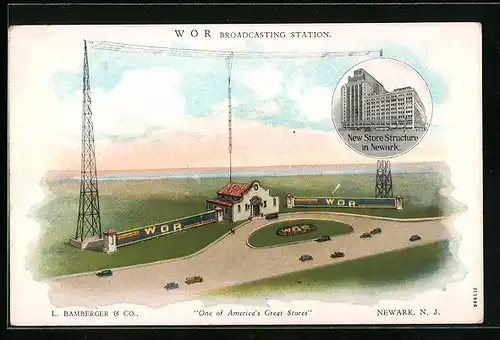 AK Newark, NJ, WOR Broadcasting Station, New Store Structure