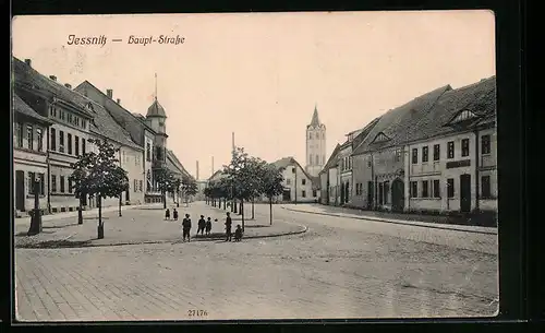 AK Jessnitz, Hauptstrasse und Kirche