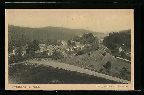 AK Paulinzella i. Thür., Ortsansicht, Blick von der Spittelseite