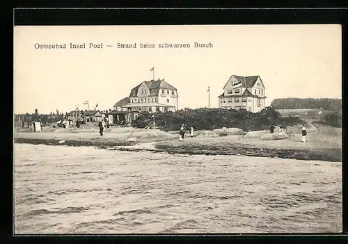 AK Insel Poel / Ostseebad, Strand beim schwarzen Busch