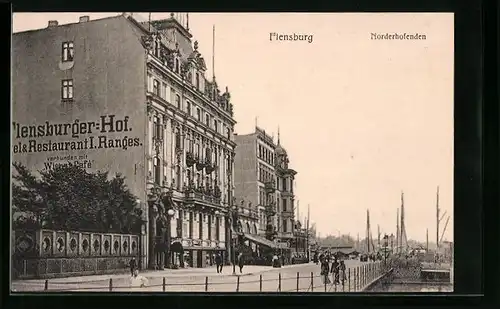 AK Flensburg, Strassenpartie Niederhofenden