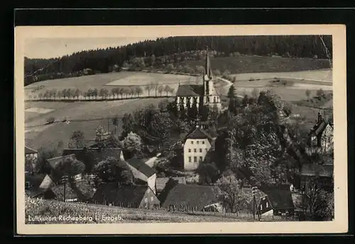 AK Rechenberg i. Erzgeb., Ortsansicht mit Kirche