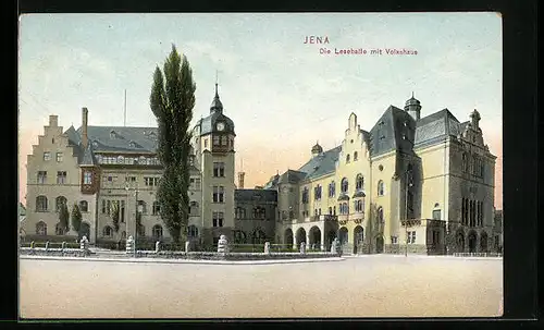 AK Jena, Blick auf die Lesehalle, Volkshaus