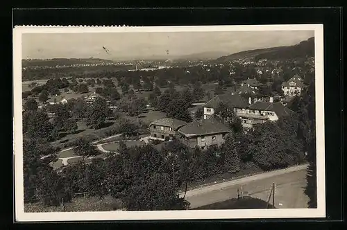 AK Arlesheim, Klinisch-Therapeutisches Institut mit Strasse aus der Vogelschau