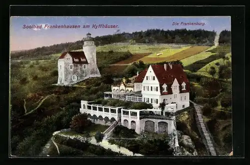 AK Frankenhausen a. Kyffh., Soolbad Frankenhausen mit Frankenburg