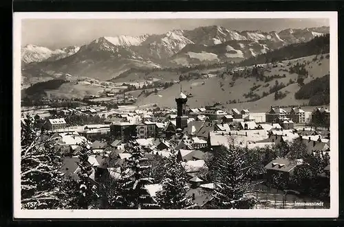 AK Immenstadt, Ortsansicht bei Schnee