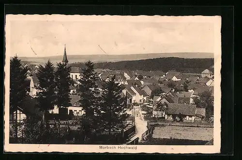 AK Morbach i. Hochwald, Ortsansicht aus der Vogelschau