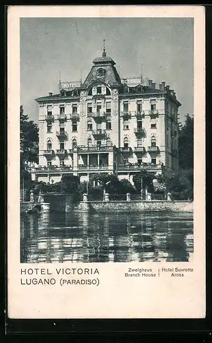 AK Lugano, Hotel Victoria im Sonnenschein