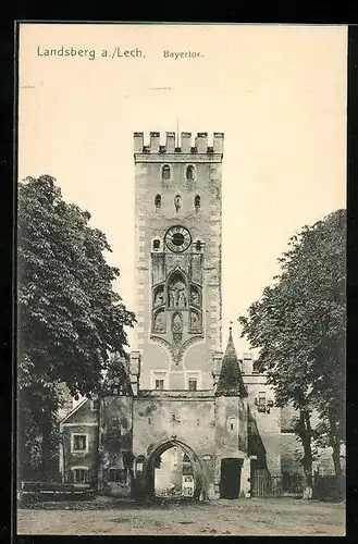 AK Landsberg a. L., Blick zum Bayertor