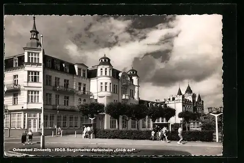 AK Ostseebad Zinnowitz, FDGB-Bergarbeiter-Ferienheim Glück auf