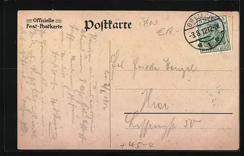 Künstler-AK Bremen, Kreisturnfest 1912, Sportler der Antike, Festpostkarte