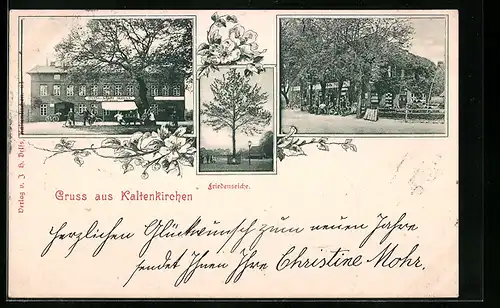 AK Kaltenkirchen, Friedenseiche, Hotel Stadt Altona