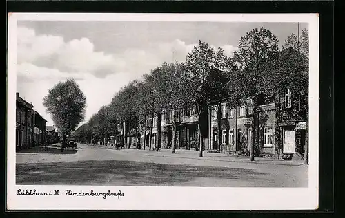 AK Lübtheen i. M., Partie in der Hindenburgstrasse