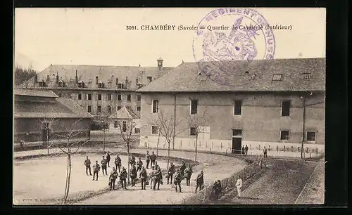 AK Chambéry, Savoie, Quartier de Cavalerie, Interieur