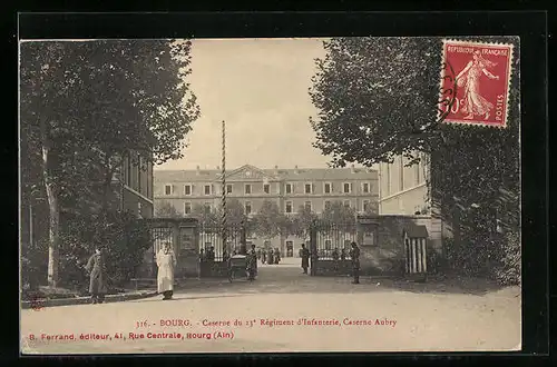 AK Bourg, Caserne du 23e Regiment d`Infanterie, Caserne Aubry